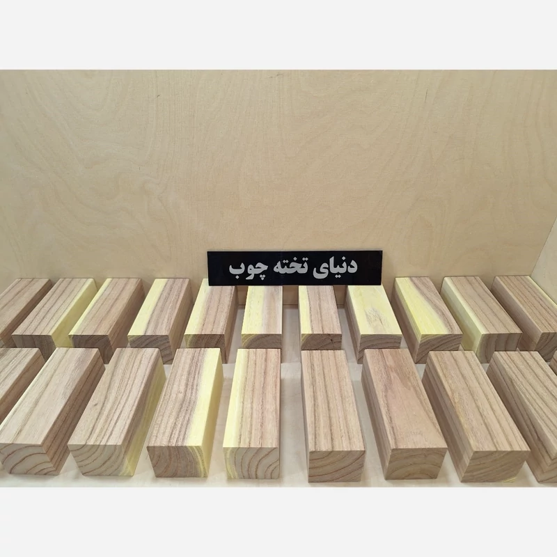 بلوک چوب زیتون تلخ 4 در 4 در 10 سانتی متر ، بسته 2 عددی ، مکعب چوبی